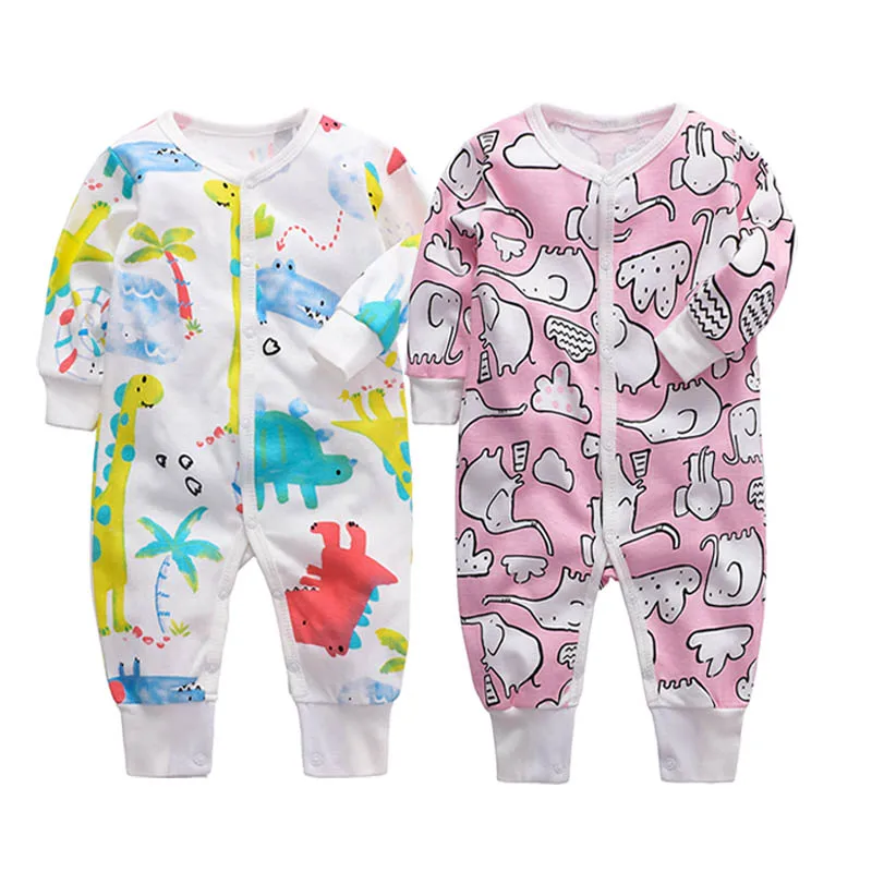 2pcs Unisex Newborn Baby Girl Clothes Footies Full Sleeve Baby Boy Footies Jumpsuit Cotton Pajamas fooly coat autumn