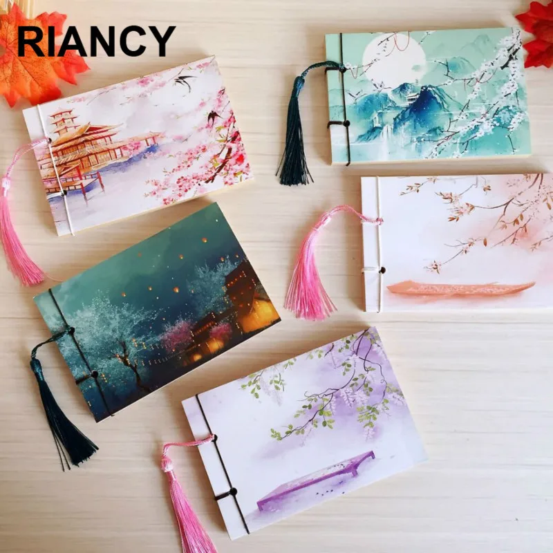 

Bullet Journal Notebook Weekly Planner Stationery Store School Chinese Style Tassel Retro Handmade Sketchbooks Notepad 016007