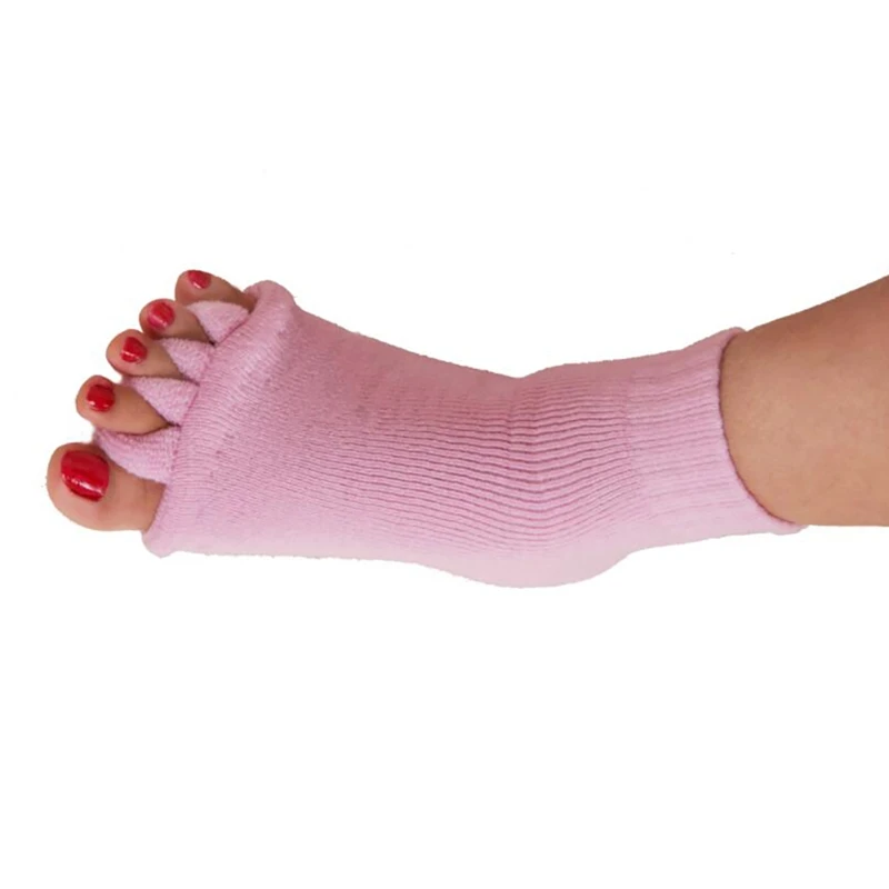 1 пара носки с пятью раздельными пальцами ортопедические разделители для ног корректор Bunion ortopiic Hallux вальгусная коррекция осанки эктропион - Цвет: Фиолетовый