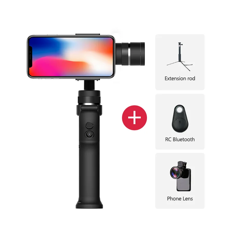 Захват funsnap 3 оси ручной карданный стабилизатор Gimbal смартфон для Gopro Sjcam Xiaomi 4k Экшн камеры стабилизатор - Цвет: Option 4