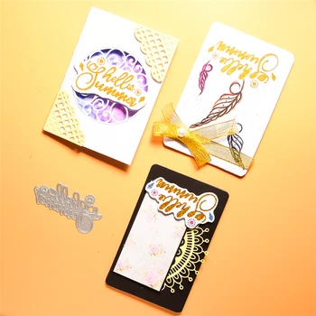 

Kokorosa Hello Summer Letter Dies Metal Cutting Dies For Scrapbooking Card Making Album Embossing Crafts Diecut Christmas