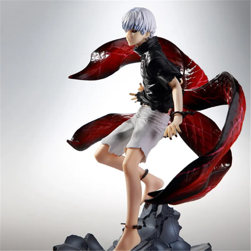 Аниме Токийский Гуль 22 см Kaneki Кен пробужденный вер. ПВХ фигурка Коллекционная модель Brinquedos игрушка Рождественский подарок - Цвет: opp bag