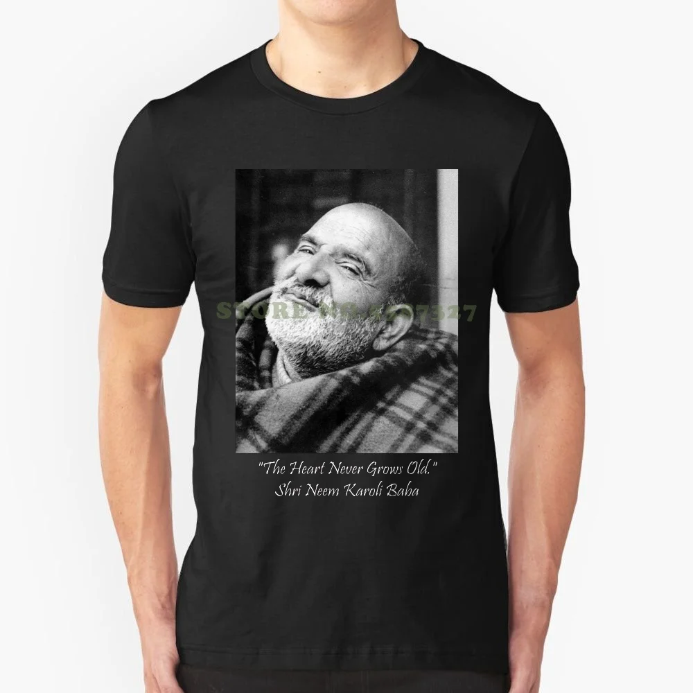 Neem Karoli Baba Maglietta Estiva Per Uomo Donna Adolescenti Neem Karoli Baba Neem Karoli Baba Il Cuore Non Cresce Mai Vecchio Indù