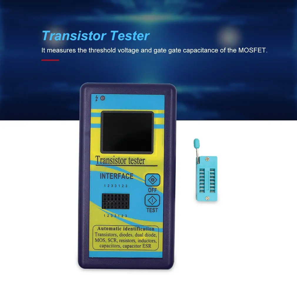 M328 Многоцелевой Цифровой транзистор тестер диод резистор 128*160 Диод тиристорный измеритель емкости MOSFET ESR LCR метр