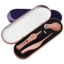 3 шт./компл. Детские Ушная палочка ложка детская уха для наружных осветительных приборов световой ушной Пинцет световой Booger Зажим кусачки для ногтей G1219