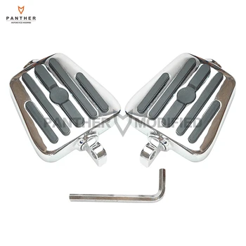 

2 Pcs Chrome Mount-style footpeg supports Footboards Motorcycle Foot Pegs Footrests case for Harley Dyna Softail Sportster