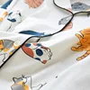 100% Cotton Pajamas For Women 2022 Cute Cat Print Cartoon Home Clothes 2Pcs Set Sleepwear Female Tops+Pants Nighties Pijama Suit ► Photo 3/6