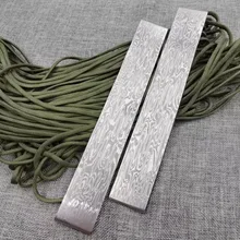 1 peça de fluxo de água padrão aço damasco para diy faca fazer vg10 sanduíche faca aço lâmina em branco foi tratamento térmico