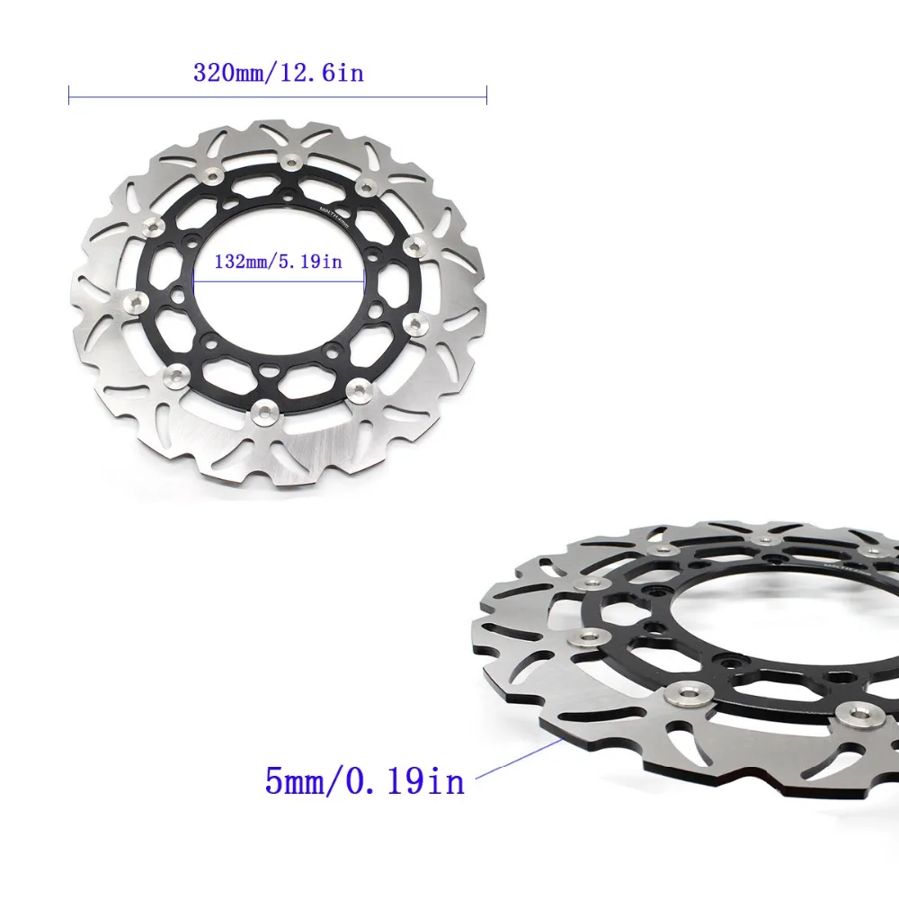 320 мм нержавеющая сталь и алюминий мотоцикл тормозной диск передний плавающий дисковый ротор для Yamaha YZF R25 R3 YZF-R3