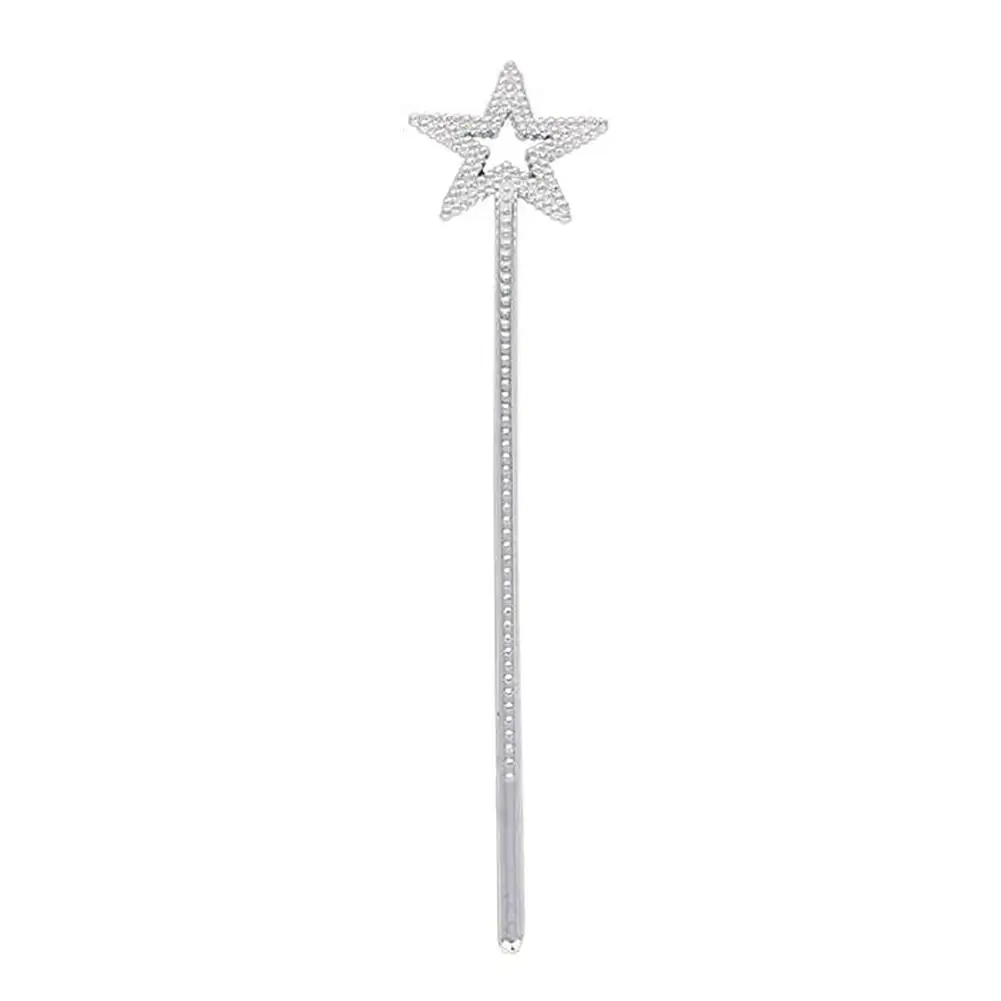 Fairy Wand 13 Inches Golden Silver Angel Star Magic Five-Pointed Plastic Princess Cane For Girls Stage | Игрушки и хобби