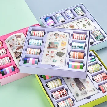 

60PCS/set Ancient Style Washi Tape Sticker Supplies DIY Crafts Journal Notebook Masking Tapes Stickers Labels Decoration