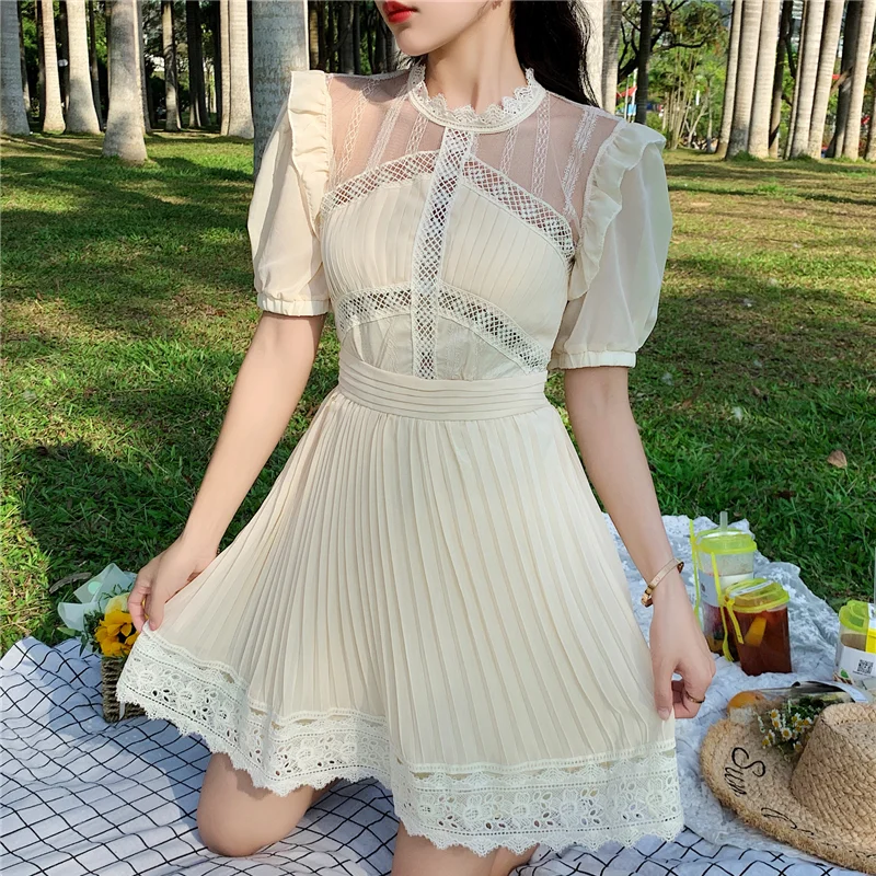 cream colored chiffon dresses