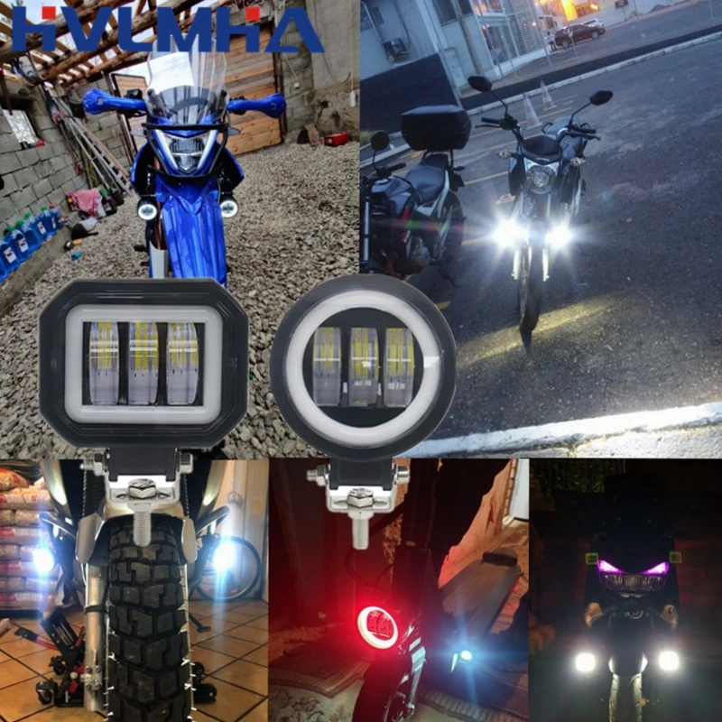 Fog square or round headlight for auto/motor vehicles and electric scooters Arctic 12-80V, Arctic V3+, 3 lenses, 1 piece car led light