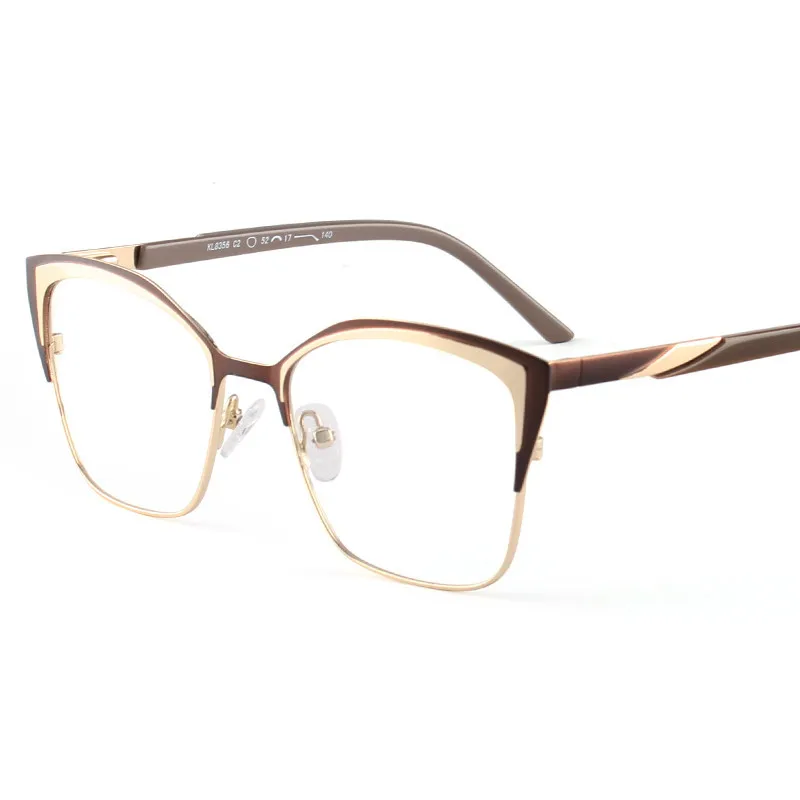 52-17-140 кошачий глаз очки оправа женские большие очки Женские Модные прозрачные неровные очки прозрачные Линзы для очков