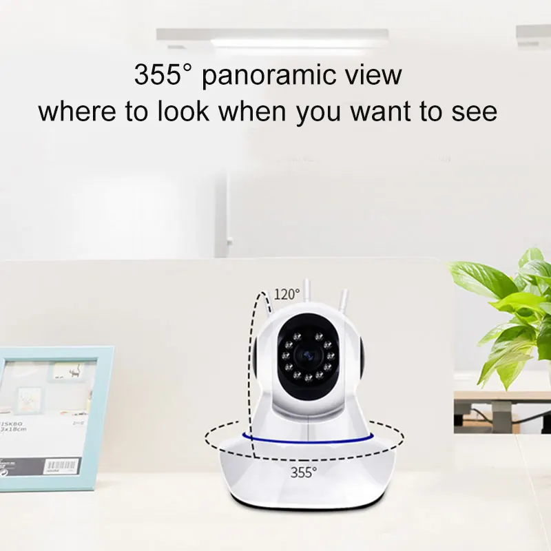 

WIFI Wireless HD Camera with 3 Antennas Automatic Tracking Indoor Outdoor Security Camera OUJ99
