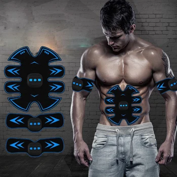 

Smart EMS Massage Abdominal Muscle Stimulator Trainer Exercise Vibration Press Slimming Fat Burning Gym Equipment USB Charged