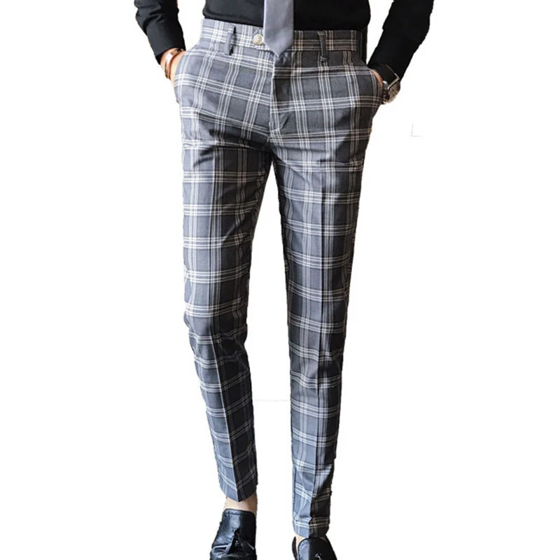 Men's Plaid Suit Pants Plus Size ...