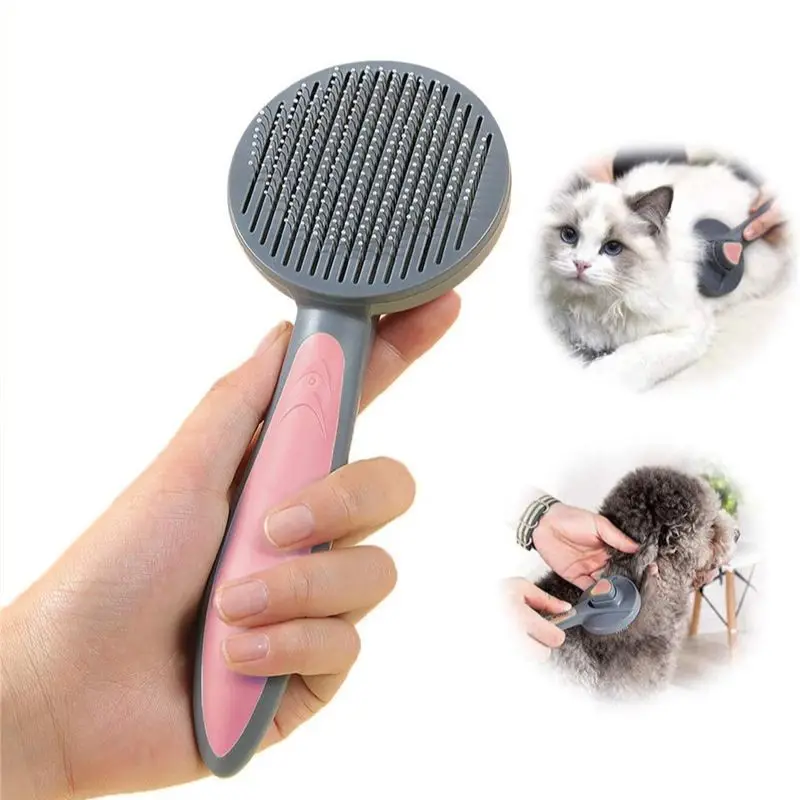 Pakeway Cat Dog Grooming Brush, Kitten Slicker Brush, Pet Self Cleaning