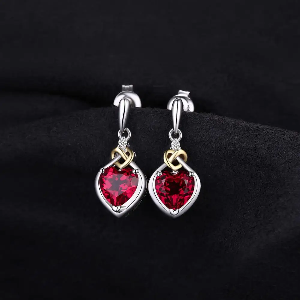 Женские серьги подвески с сердечками Love Knot серебряные 925 пробы корейские Серьги