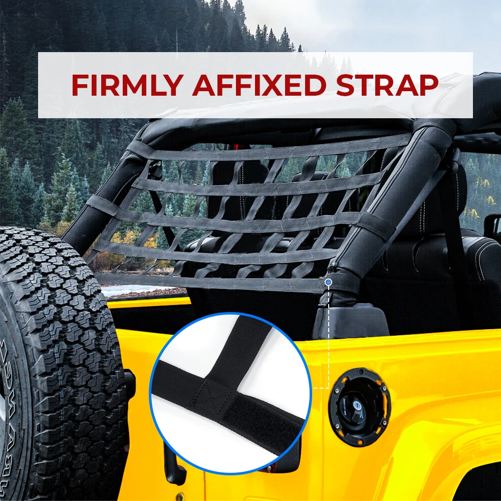 Автомобильная сетка для груза на крышу Jeep Wrangler TJ JK JL 1997 2018 хранения Sunshafe