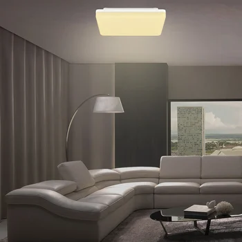 

LED 25W IP44 Ceiling Light Square 12 Inch 100W Equivalent Warm White for Bedroom Living Room Kitchen Bathroom Corridor