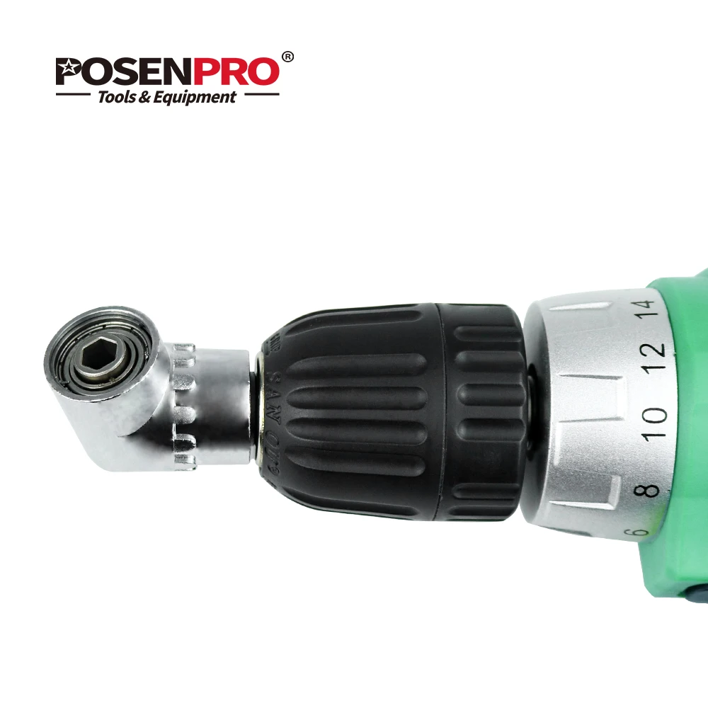 POSENPRO 1/4 &quotдюймовый Магнитный угол отвертки адаптер отвертка Регулируемый фланец