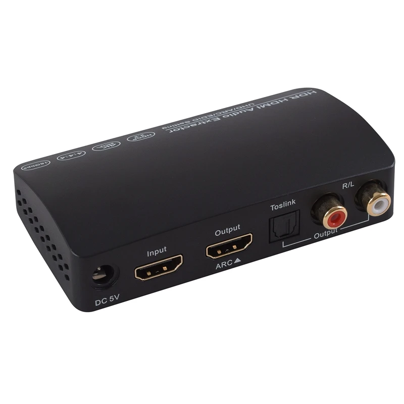 4K @ 60 Гц 18 Гбит/с HDMI аудио экстрактор к + оптический (Spdif) L/R (RCA) Выходы видео