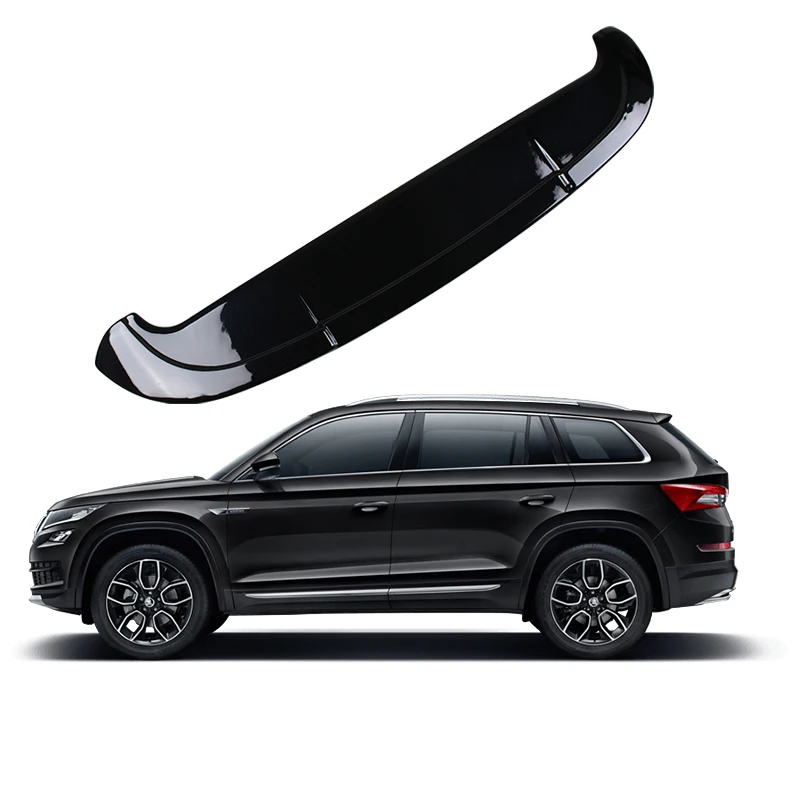 Fit For Skoda Kodiaq to Carbon Fiber Rear Spoiler Car External White Black Spoiler Trunk Boot Tail Wing Car Styling - Цвет: black