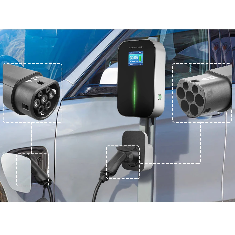 자동차 액세서리 EV 충전 스테이션 케이블 16A 3.6KW 220V 전기 자동차 충전기 Type2 여성 남성 플러그 케이블 IEC 62196-2 5M
