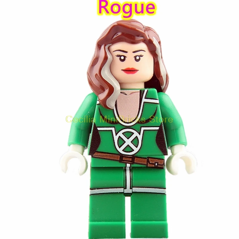 X-men Марвел Росомаха Жан Грей проф X Магнето Apocalypse Rogue Thanos строительные блоки игрушки для детей - Цвет: Rogue