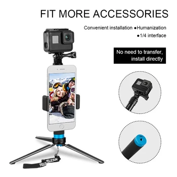 

Flexible Universal Portable Aluminum Phone Holder Clip Selfie Tripod Stand Waterproof Mobile Phone Clip Of GoPro Hero 8 7 6