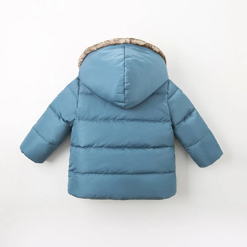 discounted DB11995 dave bella winter baby unisex down zipper pockets hooded coat outerwear children 90% white