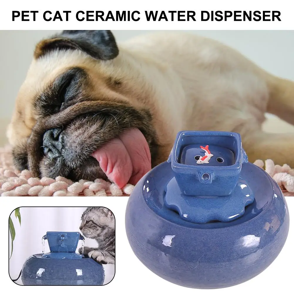 Pet Cat керамический диспенсер для воды, циркуляционный питьевой фонтан, автоматическая подача воды