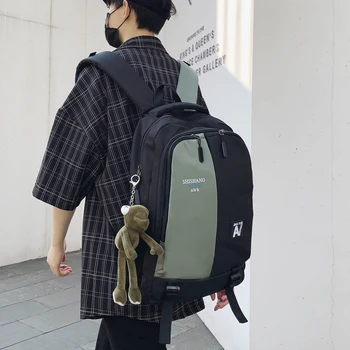 

Men Male Canvas black Backpack College Student School Backpack Bags for Teenagers Mochila Casual Rucksack Travel Daypack