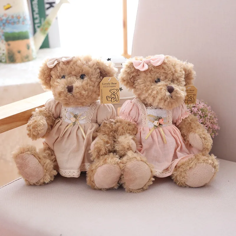 Soft Plush Teddy Bear Couple Dolls Stuffed Animals