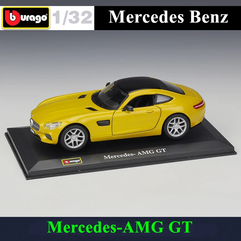 Bburago, 1:32, BMW, модель автомобиля из алюминиевого сплава, пылезащитный дисплей, посылка, подарки для сбора - Цвет: AMG GT