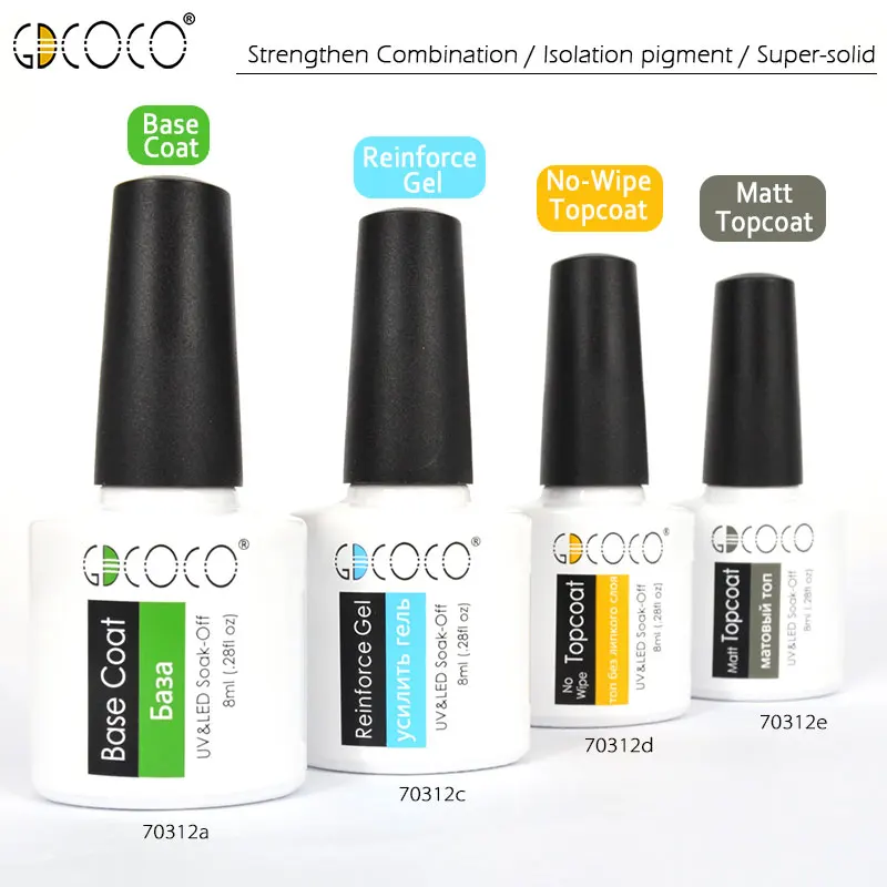  #86102 Soak Off Primer GelGDCOCO 8ml Nail Polish Base CoatTop CoatMatte Gel Varnish Ultra Bond No A