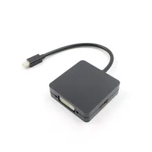 3 in 1 Mini Display Port to DVI VGA HDMI Adapter for MacBook Pro & Air for Apple iMac Mac Mini for Microsoft Surface Pro 1 2 3 4