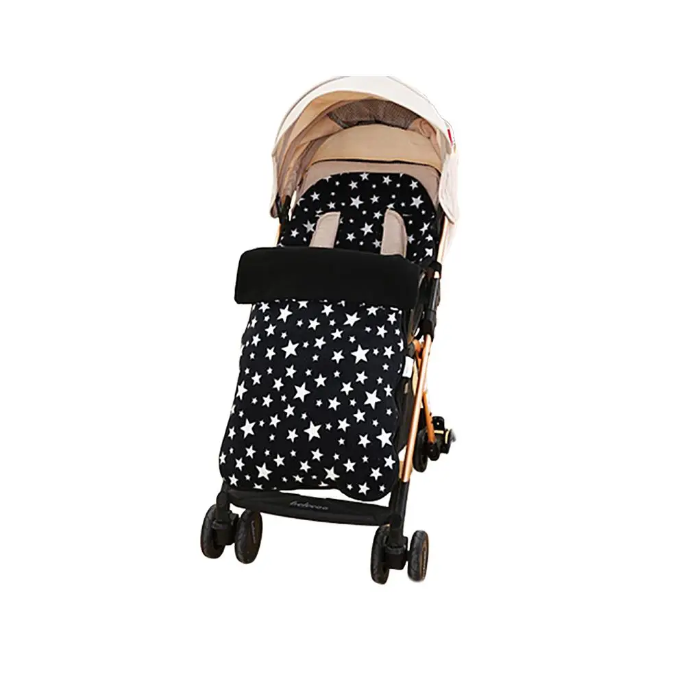 35X16 дюймов детская коляска спальный мешок ТРОЛЛЕР детская коляска мешок ножная муфта теплая зимняя пеленка для новорожденного ребенка - Цвет: Черный