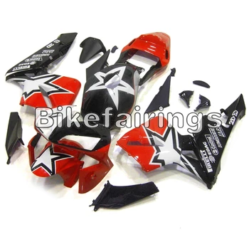 

Injection Full Fairings For Honda CBR600RR F5 2003 2004 CBR 600RR 03 04 ABS Plastic Motorcycle Bodywork - Black Red With Stars