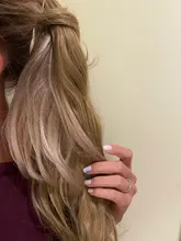 NICESY-Cola de Caballo largo ondulado marrón para mujer, extensión sintética, envoltura de cabello alrededor de poni de 22 pulgadas, 100g, Blanco/negro