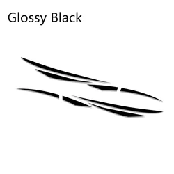Universal Car Vinyl Stickers - Customizable DIY Tuning Accessories (Glossy Black)