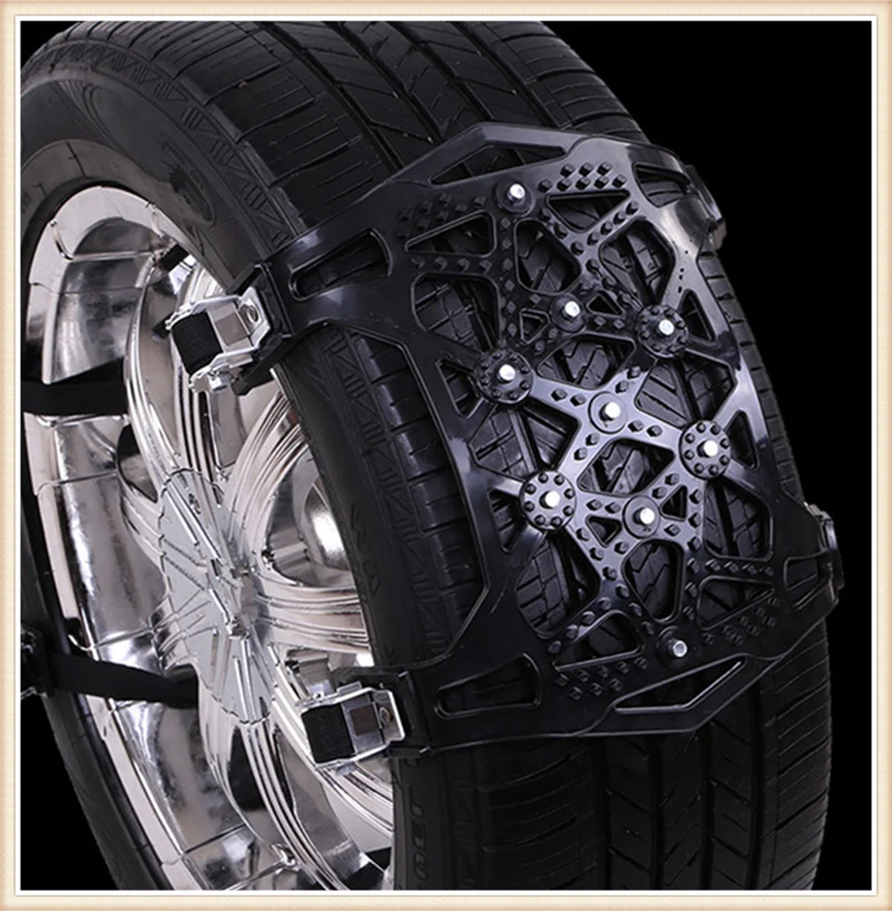 

1pcs Car snow chain double buckle tire tendon thickening emergency for Volkswagen VW B6 Jetta Mk5 MK6 Any Cars