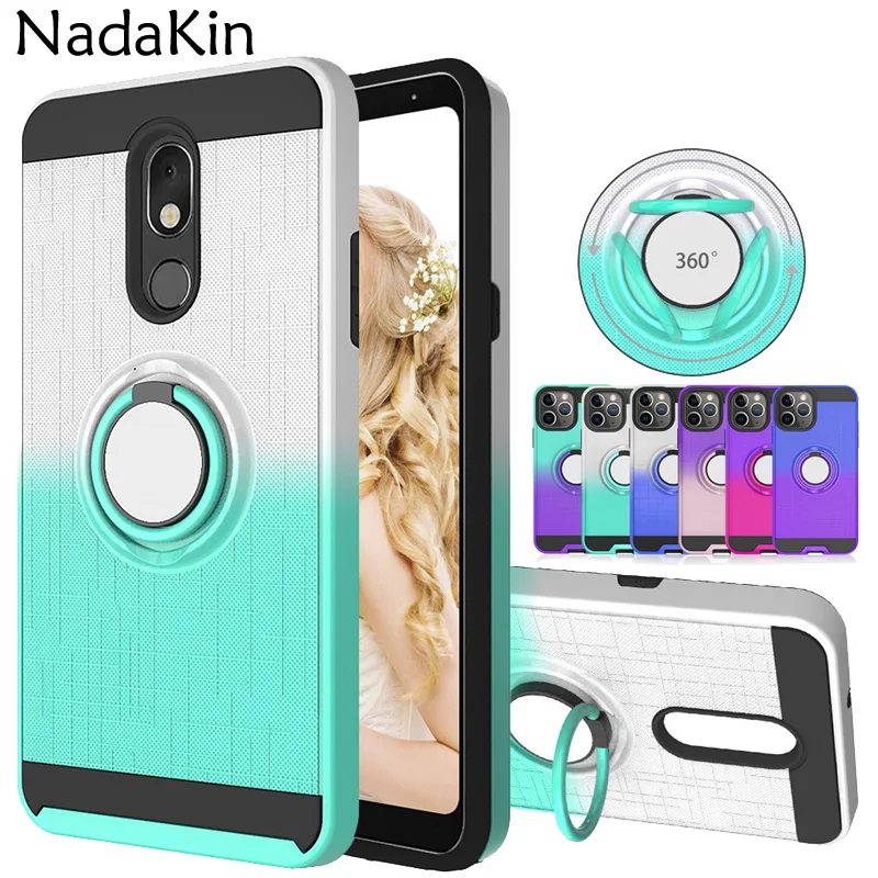 Shockrpoof Hard PC Phone Case for LG Stylo 5 4 Q Stylus Protection Fitted Cover Shell With Finger Ring |