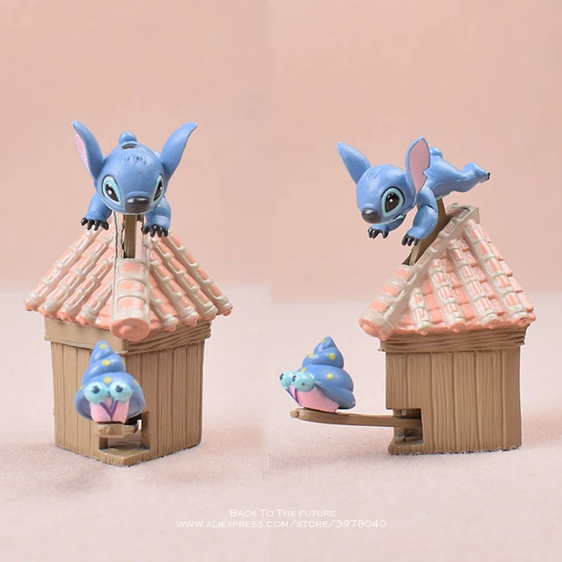 Disney Lilo& Stitch Лето 5 шт./компл. 5-7 см фигурка аниме украшение Коллекция фигурка мини-кукла, игрушка модель для детей