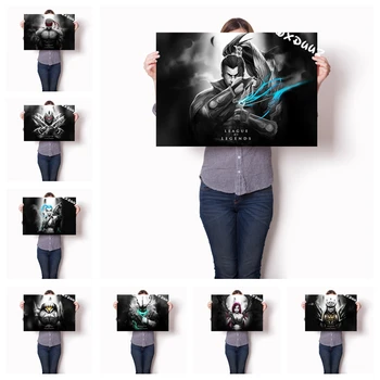 

Family wall decoration painting poster moba game league of legends black and white character picture Room decoration picture 190