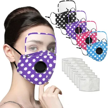 

Adults Cloth Face Mask With Filter Eye Shield Breathable Mouth Cover Face Shield Windproof Reusable Mouth Mask Washable mondmask