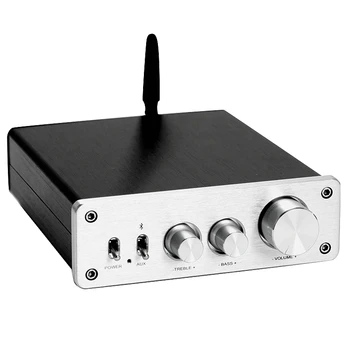 

TPA3255 Power Amplifier Stereo Digital Amplifier 2 Channel QCC3008 Bluetooth 5.0 Digital Sound Amplifier(Silver+Black)