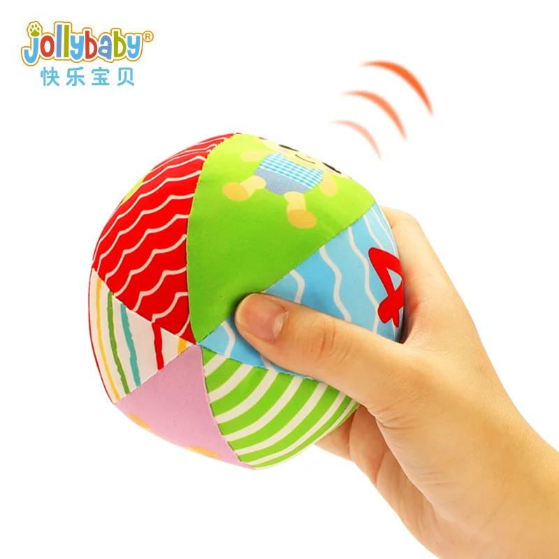 

Month Baby 6-12 Happy Baby Hand Ball 0-1-Year-Old Cloth Unisex Rattle Cloth Ball