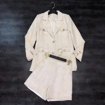 

New light cotton and linen metal a little sweet wind suit coat shorts suits
